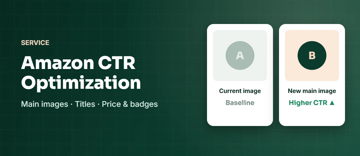 Amazon CTR optimization: main image A/B testing
